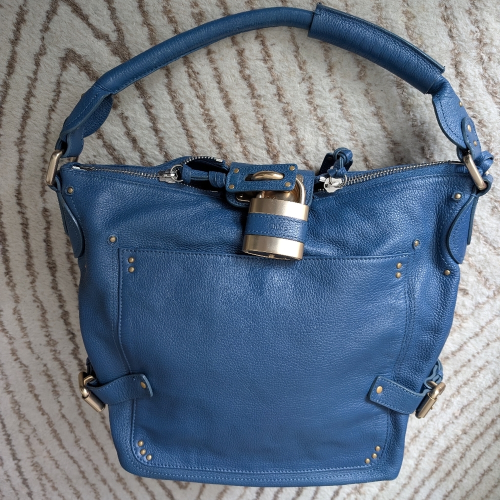 Blue Leather Women's Bag